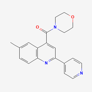6-methyl-4-(4-morpholinylcarbonyl)-2-(4-pyridinyl)quinoline