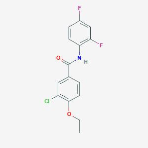molecular formula C15H12ClF2NO2 B5857264 3-chloro-N-(2,4-difluorophenyl)-4-ethoxybenzamide 