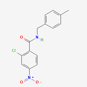 molecular formula C15H13ClN2O3 B5857272 2-chloro-N-(4-methylbenzyl)-4-nitrobenzamide 