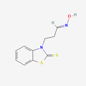 molecular formula C10H10N2OS2 B5857277 3-(2-thioxo-1,3-benzothiazol-3(2H)-yl)propanal oxime 