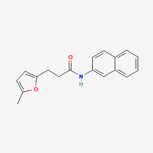 molecular formula C18H17NO2 B5857280 3-(5-methyl-2-furyl)-N-2-naphthylpropanamide 