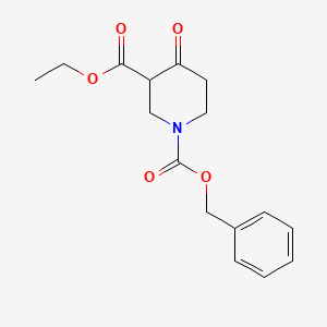 molecular formula C16H19NO5 B585730 1-苄基 3-乙基 4-氧代哌啶-1,3-二羧酸酯 CAS No. 154548-45-5