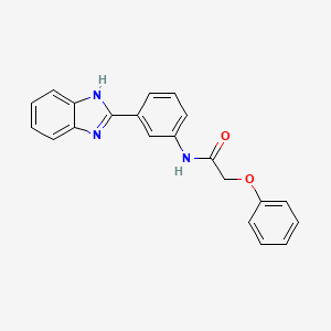 molecular formula C21H17N3O2 B5857306 N-[3-(1H-benzimidazol-2-yl)phenyl]-2-phenoxyacetamide 