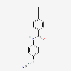 molecular formula C18H18N2OS B5857320 4-[(4-tert-butylbenzoyl)amino]phenyl thiocyanate 