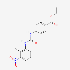 molecular formula C17H17N3O5 B5857327 ethyl 4-({[(2-methyl-3-nitrophenyl)amino]carbonyl}amino)benzoate 