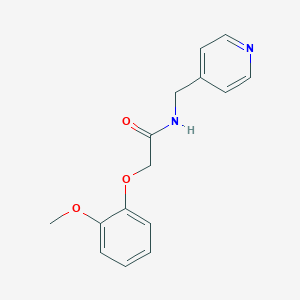 molecular formula C15H16N2O3 B5857332 2-(2-methoxyphenoxy)-N-(4-pyridinylmethyl)acetamide 