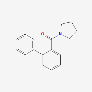 molecular formula C17H17NO B5857390 1-(2-biphenylylcarbonyl)pyrrolidine 