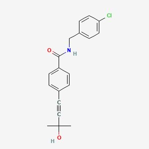 molecular formula C19H18ClNO2 B5857433 N-(4-chlorobenzyl)-4-(3-hydroxy-3-methyl-1-butyn-1-yl)benzamide 
