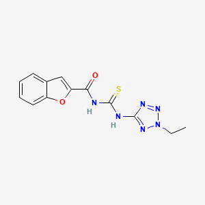 molecular formula C13H12N6O2S B5857449 N-{[(2-ethyl-2H-tetrazol-5-yl)amino]carbonothioyl}-1-benzofuran-2-carboxamide 