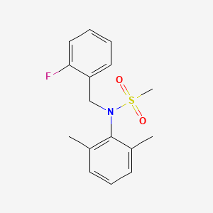 molecular formula C16H18FNO2S B5857464 N-(2,6-dimethylphenyl)-N-(2-fluorobenzyl)methanesulfonamide 