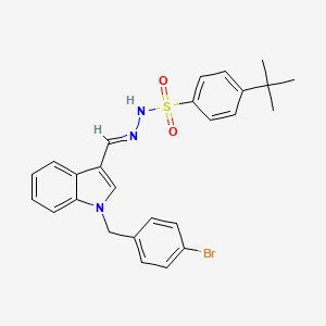 N'-{[1-(4-bromobenzyl)-1H-indol-3-yl]methylene}-4-tert-butylbenzenesulfonohydrazide