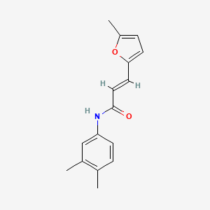 molecular formula C16H17NO2 B5857492 N-(3,4-dimethylphenyl)-3-(5-methyl-2-furyl)acrylamide 