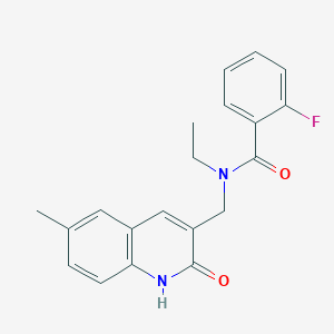 molecular formula C20H19FN2O2 B5857538 N-ethyl-2-fluoro-N-[(6-methyl-2-oxo-1H-quinolin-3-yl)methyl]benzamide 