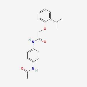 molecular formula C19H22N2O3 B5857539 N-[4-(acetylamino)phenyl]-2-(2-isopropylphenoxy)acetamide 