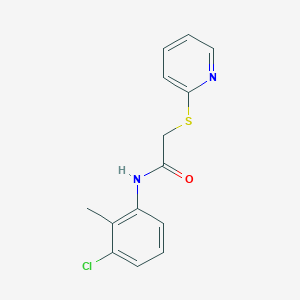 molecular formula C14H13ClN2OS B5857548 N-(3-chloro-2-methylphenyl)-2-(2-pyridinylthio)acetamide 