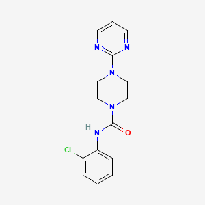 molecular formula C15H16ClN5O B5857554 N-(2-chlorophenyl)-4-(2-pyrimidinyl)-1-piperazinecarboxamide 
