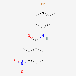 molecular formula C15H13BrN2O3 B5857566 N-(4-bromo-3-methylphenyl)-2-methyl-3-nitrobenzamide 