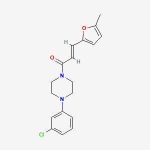 molecular formula C18H19ClN2O2 B5857569 1-(3-chlorophenyl)-4-[3-(5-methyl-2-furyl)acryloyl]piperazine 