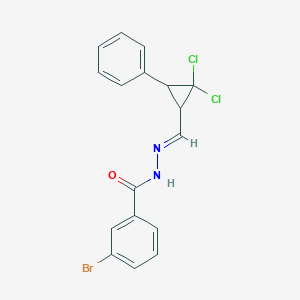 molecular formula C17H13BrCl2N2O B5857595 3-bromo-N'-[(2,2-dichloro-3-phenylcyclopropyl)methylene]benzohydrazide 