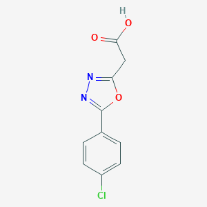 molecular formula C10H7ClN2O3 B058576 2-(5-(4-Chlorophenyl)-1,3,4-oxadiazol-2-yl)acetic acid CAS No. 118509-31-2