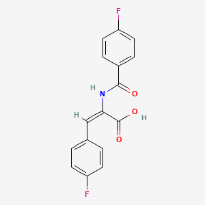 molecular formula C16H11F2NO3 B5857604 2-[(4-fluorobenzoyl)amino]-3-(4-fluorophenyl)acrylic acid 