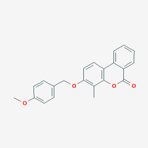 molecular formula C22H18O4 B5857615 3-[(4-methoxybenzyl)oxy]-4-methyl-6H-benzo[c]chromen-6-one 