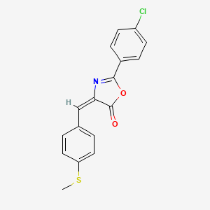 molecular formula C17H12ClNO2S B5857618 2-(4-chlorophenyl)-4-[4-(methylthio)benzylidene]-1,3-oxazol-5(4H)-one 