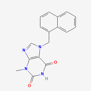 molecular formula C17H14N4O2 B5857632 3-methyl-7-(1-naphthylmethyl)-3,7-dihydro-1H-purine-2,6-dione 