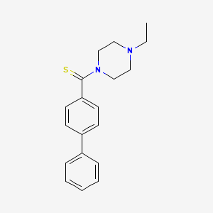 molecular formula C19H22N2S B5857634 1-(4-biphenylylcarbonothioyl)-4-ethylpiperazine 