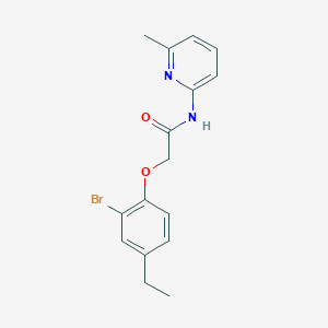 molecular formula C16H17BrN2O2 B5857638 2-(2-bromo-4-ethylphenoxy)-N-(6-methyl-2-pyridinyl)acetamide 