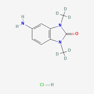 molecular formula C9H12ClN3O B585765 5-氨基-1,3-二甲基-2-苯并咪唑啉酮-d6 盐酸盐 CAS No. 1346598-18-2