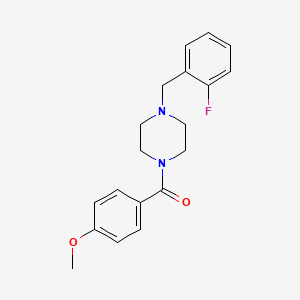 molecular formula C19H21FN2O2 B5857657 1-(2-fluorobenzyl)-4-(4-methoxybenzoyl)piperazine 