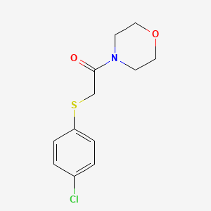molecular formula C12H14ClNO2S B5857662 4-{[(4-chlorophenyl)thio]acetyl}morpholine 