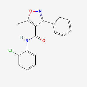 molecular formula C17H13ClN2O2 B5857672 N-(2-chlorophenyl)-5-methyl-3-phenyl-4-isoxazolecarboxamide 