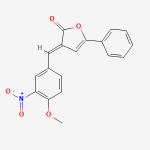 molecular formula C18H13NO5 B5857684 3-(4-methoxy-3-nitrobenzylidene)-5-phenyl-2(3H)-furanone 