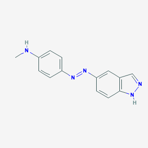 molecular formula C14H13N5 B058577 5-(4-Methylaminophenylazo)indazole CAS No. 122168-71-2