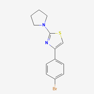 molecular formula C13H13BrN2S B5857706 4-(4-bromophenyl)-2-(1-pyrrolidinyl)-1,3-thiazole 