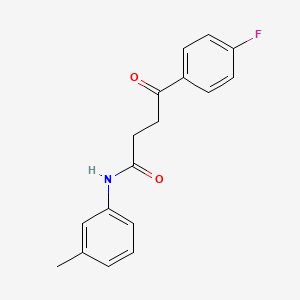 molecular formula C17H16FNO2 B5857707 4-(4-fluorophenyl)-N-(3-methylphenyl)-4-oxobutanamide 