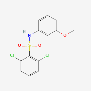 molecular formula C13H11Cl2NO3S B5857713 2,6-dichloro-N-(3-methoxyphenyl)benzenesulfonamide 
