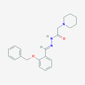 molecular formula C21H25N3O2 B5857725 N'-[2-(benzyloxy)benzylidene]-2-(1-piperidinyl)acetohydrazide 