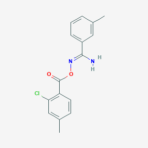 molecular formula C16H15ClN2O2 B5857733 N'-[(2-chloro-4-methylbenzoyl)oxy]-3-methylbenzenecarboximidamide CAS No. 430458-84-7