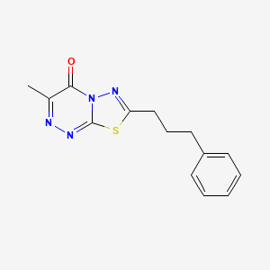 3-methyl-7-(3-phenylpropyl)-4H-[1,3,4]thiadiazolo[2,3-c][1,2,4]triazin-4-one
