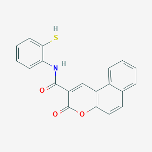 molecular formula C20H13NO3S B5857754 N-(2-mercaptophenyl)-3-oxo-3H-benzo[f]chromene-2-carboxamide 