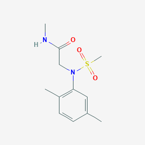 molecular formula C12H18N2O3S B5857762 N~2~-(2,5-dimethylphenyl)-N~1~-methyl-N~2~-(methylsulfonyl)glycinamide 