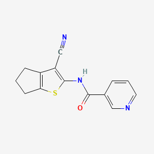 molecular formula C14H11N3OS B5857774 N-(3-cyano-5,6-dihydro-4H-cyclopenta[b]thien-2-yl)nicotinamide 