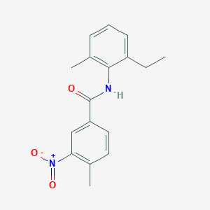molecular formula C17H18N2O3 B5857787 N-(2-ethyl-6-methylphenyl)-4-methyl-3-nitrobenzamide 