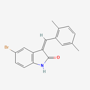 molecular formula C17H14BrNO B5857791 5-bromo-3-(2,5-dimethylbenzylidene)-1,3-dihydro-2H-indol-2-one 