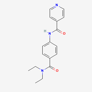molecular formula C17H19N3O2 B5857857 N-{4-[(diethylamino)carbonyl]phenyl}isonicotinamide 