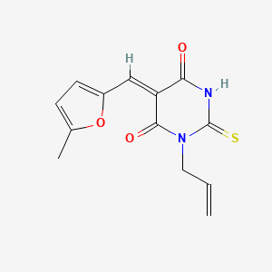 molecular formula C13H12N2O3S B5857862 1-allyl-5-[(5-methyl-2-furyl)methylene]-2-thioxodihydro-4,6(1H,5H)-pyrimidinedione 