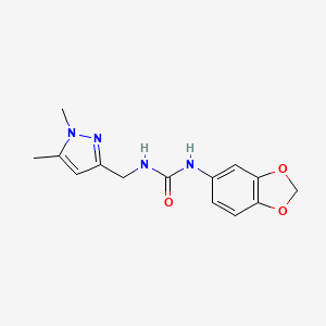 molecular formula C14H16N4O3 B5857888 N-1,3-benzodioxol-5-yl-N'-[(1,5-dimethyl-1H-pyrazol-3-yl)methyl]urea 
